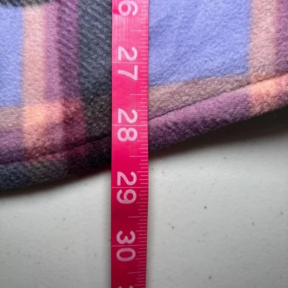 Sage Collection Purple Plaid Fleece Faux Fur Sherpa Shirt Jacket XXL Long Sleeve - Picture 12 of 12